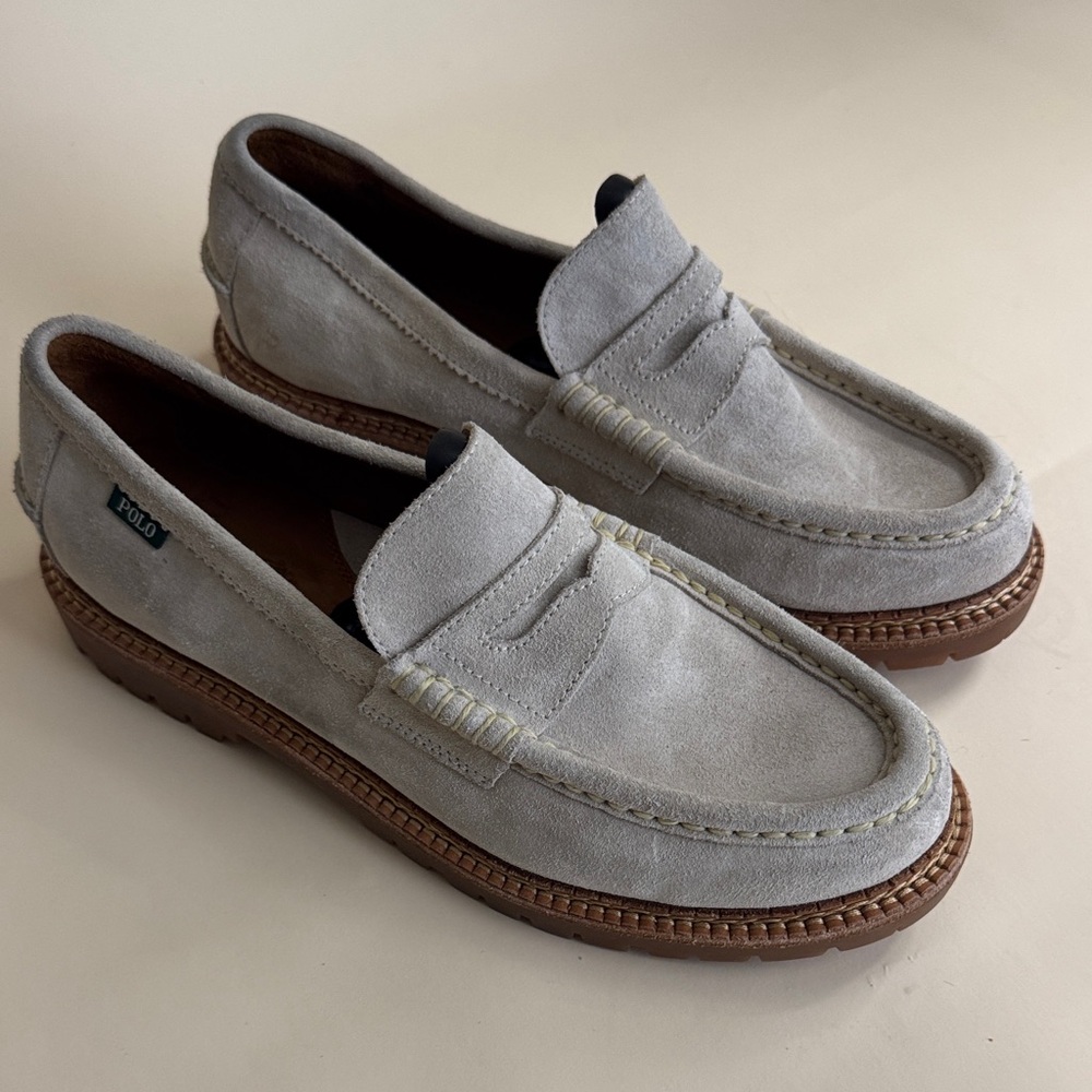 Polo by Ralph Lauren Men's Light Beige Suede Loafers
